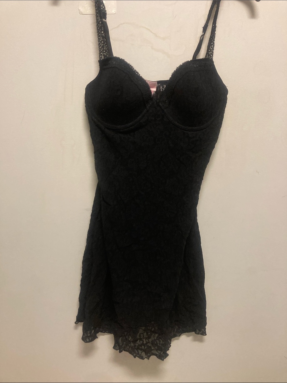 Secret Treasures Black Lace Push-Up Chemise